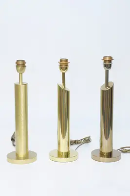Ref.500 latão mate,ref.502 latão brilh. e ref.502 inox c-verniz dour